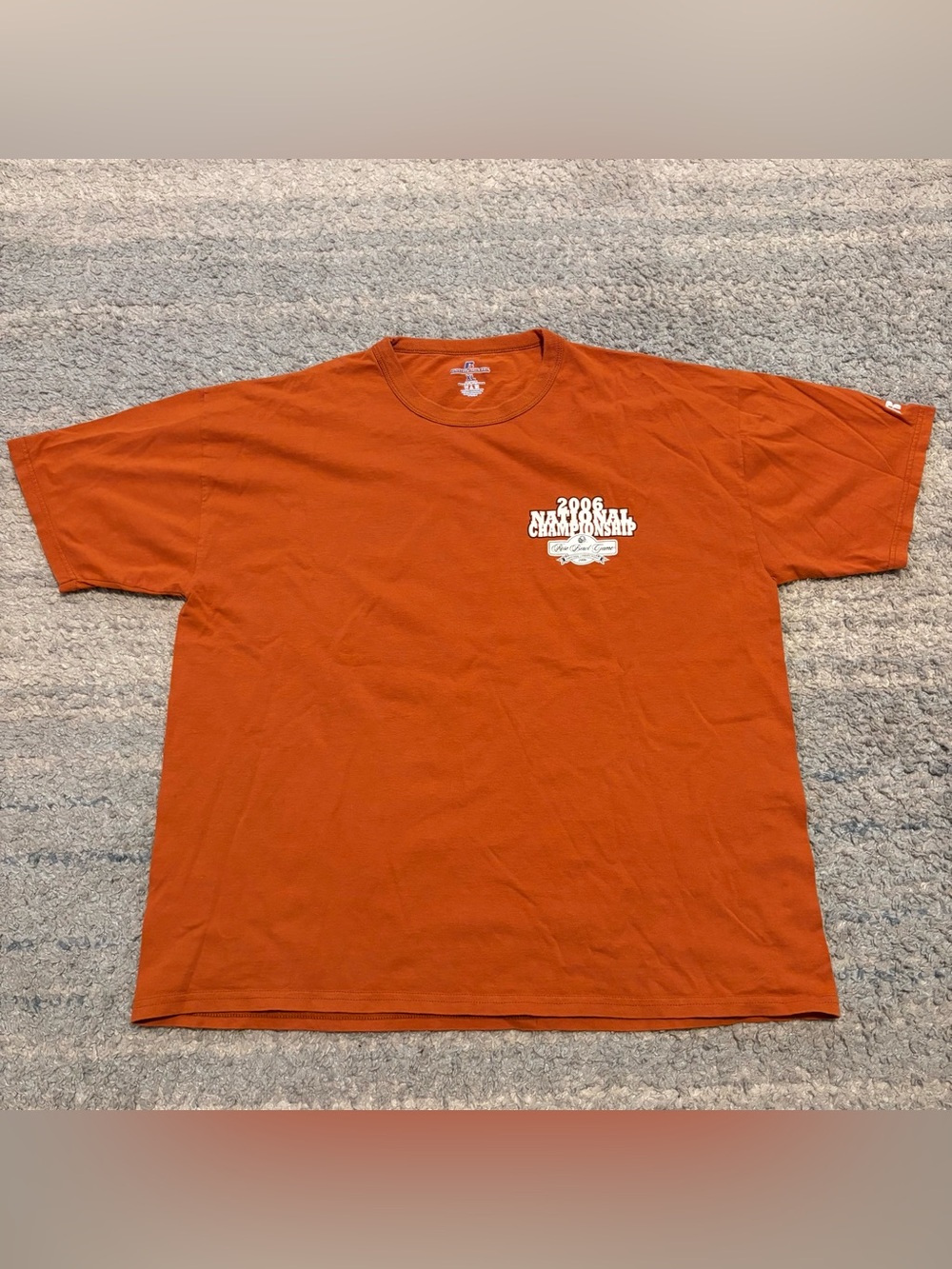 Vintage Russell Athletic 2006 Rose Bowl National Championship Tee XL Texas vs US